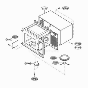 Oven Cavity Parts Diagram and Parts List for MT4210SLB ABKEWRP LG Range