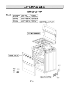Accessory Parts Diagram and Parts List for LDG4315BD  LG Range