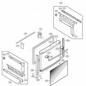 Door Parts 2 Diagram and Parts List for 78719 AHM1SER LG Refrigerator