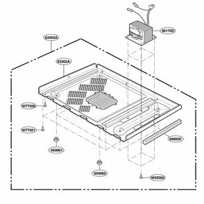 Base Plate Parts Diagram and Parts List for ACM1580AB ABKEAMA LG Range
