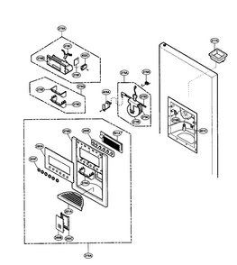 Dispenser Parts Diagram and Parts List for LRSCS21935SB  LG Refrigerator