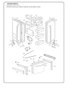 Door Parts Diagram and Parts List for GC-L288NQXP ASWCSE4 LG Refrigerator