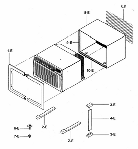 Installation Kit Assy Diagram and Parts List for 58074132400  Kenmore Air Conditioner