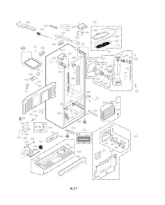 Case Parts Diagram and Parts List for LMXS27626D 01 LG Refrigerator