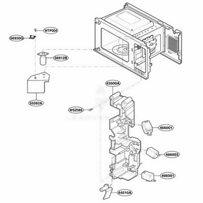 Suction Guide Parts Diagram and Parts List for JES735WJ CWHEGEU LG Range