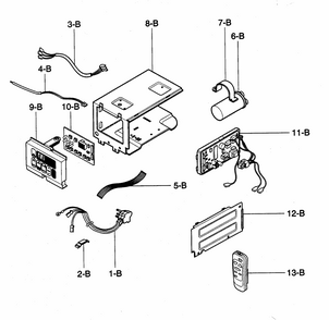 Control Box Diagram and Parts List for 58073082300  Kenmore Air Conditioner