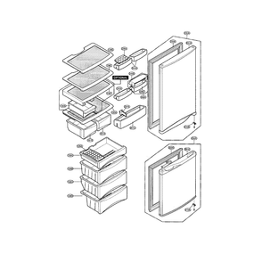 Part Location Diagram of 6600JB1004E LG Switch,Push Button