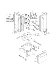 Door Parts Diagram and Parts List for 79572053117  Kenmore Refrigerator