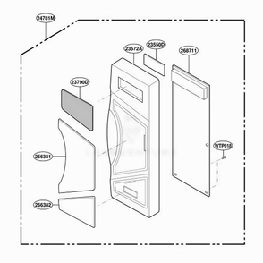 Part Location Diagram of 6638W2A354B LG Membrane