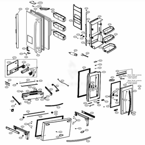Part Location Diagram of AED75013002 LG HANDLE ASSEMBLY,REFRIGERATOR