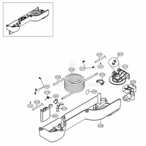 Dispenser Parts Diagram and Parts List for 79439 AWBCSE3 LG Refrigerator