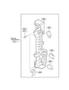 Latch Board Parts Diagram and Parts List for MV1501BQ  LG Microwave