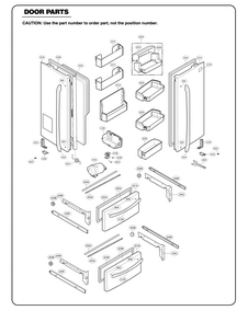 Door Parts Diagram and Parts List for 79571093111  Kenmore Refrigerator