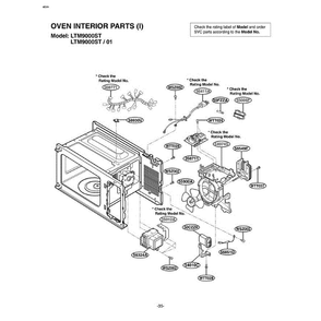Section 3 Diagram and Parts List for LTM9000ST CS6ELGA LG Microwave Oven Combo