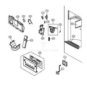 Part Location Diagram of ACQ85571111 LG COVER ASSEMBLY,DISPLAY