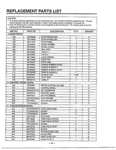 Complete Microwave Oven Page 7 Diagram and Parts List for MA-1554M  LG Microwave