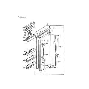Refrigerator Door Diagram and Parts List for LRSPC2331T  LG Refrigerator