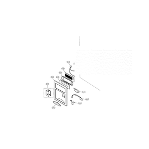 Dispenser Diagram and Parts List for LFD22860ST 00 LG Refrigerator