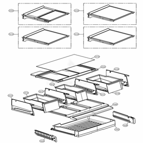 Refrigerator Parts Diagram and Parts List for LSFXC2496S ASTCNA1 LG Refrigerator