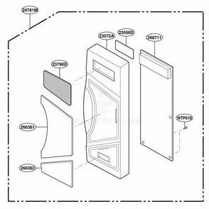 Control Panel Parts Diagram and Parts List for YMT2145SJQ0 AMWEWPC LG Range