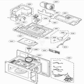 Interior Parts 2 Diagram and Parts List for JVM1490BH ABKEGEU LG Range