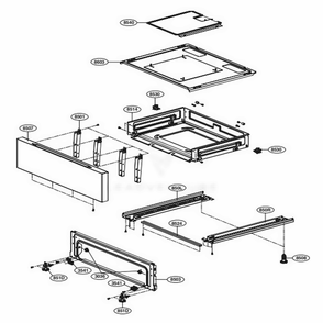 Drawer Parts Diagram and Parts List for LRGL5823D FBDELGA LG Range
