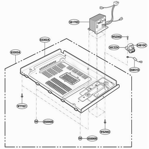 Base Plate Parts Diagram and Parts List for MMC5086AAW CWHEMTG LG Wall Oven