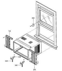 Installation Kit Assy Diagram and Parts List for 58075121501  Kenmore Air Conditioner