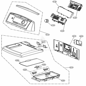 Control Panel And Plate Assembly Diagram and Parts List for DLGX5781VE ASSEEUS LG Dryer
