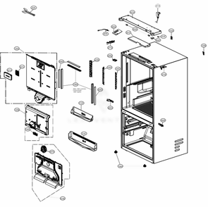 Case Parts Diagram and Parts List for LRFDS3006D ASBCNA0 LG Refrigerator