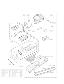 Panel Drawer Parts Diagram and Parts List for DLEX8500V  LG Dryer
