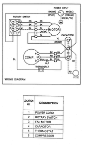 Wiring Diagram Diagram and Parts List for LC1000  LG Air Conditioner