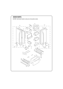 Door Parts Diagram and Parts List for GC-L258VQXP ASWCSE3 LG Refrigerator