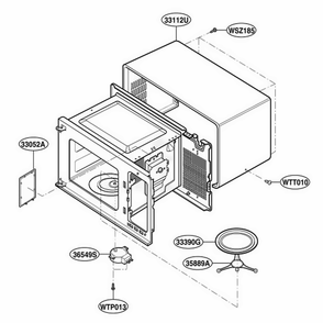 Oven Cavity Parts Diagram and Parts List for MA1012W CWHEKMT LG Wall Oven