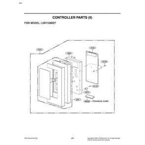 Section 1 Diagram and Parts List for LMV1680ST CSBELGA LG Microwave Oven Combo
