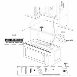 Installation Parts Diagram and Parts List for LMV1764ST CS3ELGA LG Range