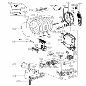 Drum And Motor Assembly: Electric Type Diagram and Parts List for DLEX9000W ABWEEUS LG Washer