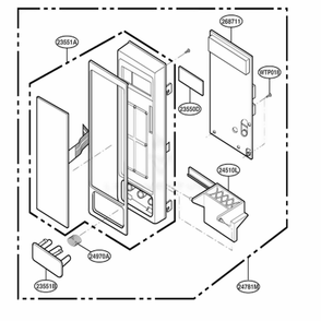 Controller Parts Diagram and Parts List for PLMB186CC AT3EGEF LG Wall Oven