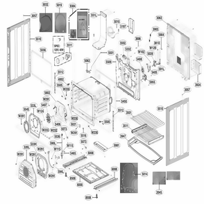 Cavity Parts Diagram and Parts List for LTG4715BD ABDELGA LG Range