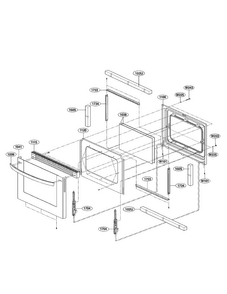 Lower Door Parts Diagram and Parts List for LDG3031ST  LG Range