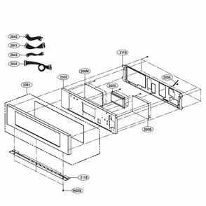 Controller Parts Diagram and Parts List for LWD3063ST ASTLLGA LG Wall Oven