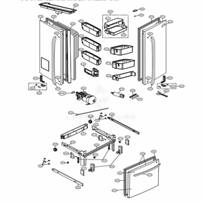 Part Location Diagram of AED74912903 LG HANDLE ASSEMBLY,FREEZER