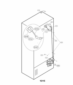 Valve And Water Parts Diagram and Parts List for 79570329311  Kenmore Refrigerator