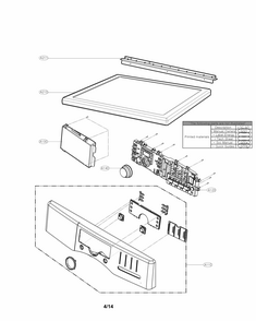 Control Panel Parts Diagram and Parts List for 79681283310  Kenmore Dryer