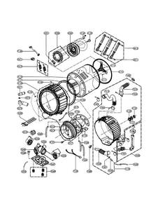 Drum/tub Diagram and Parts List for WM3485HWA  LG Washer