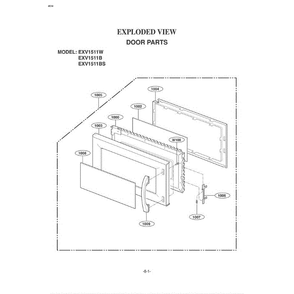 Section 1 Diagram and Parts List for EXV1511B AB1EGSE LG Microwave Oven Combo