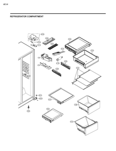 Refrigerator Compartment Diagram and Parts List for GM-L237LQJM ASWCSE1 LG Refrigerator