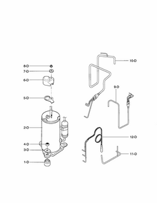 Compressor Diagram and Parts List for 58075281500  Kenmore Air Conditioner