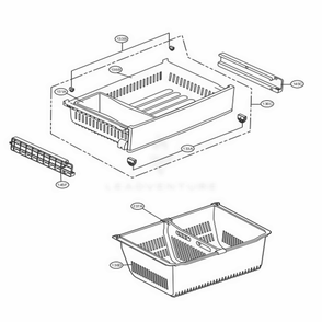 Freezer Parts Diagram and Parts List for LFXS24623S ASTCNA2 LG Refrigerator