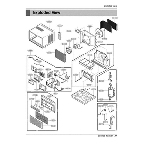 Section Diagram and Parts List for LWHD1006R AWYAHDP LG Air Conditioner